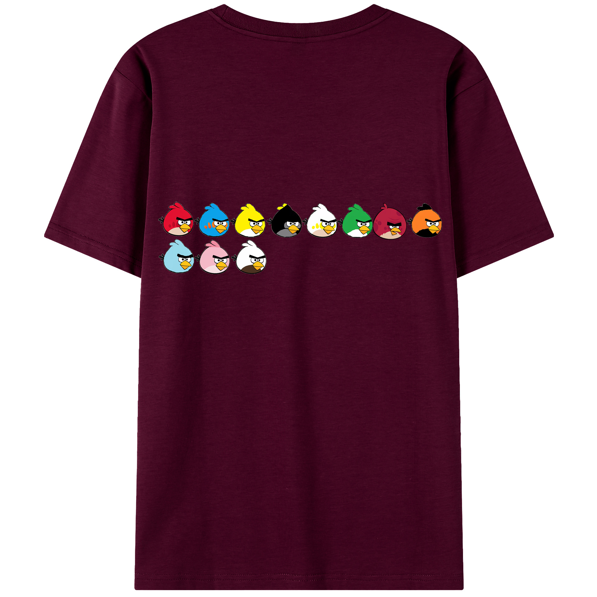 （画像用） Angry Birds アングリーバード レディース半袖Tシャツ(バックプリント)